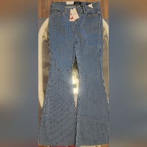 Judy Blue NWT super flare pinstripe jeans